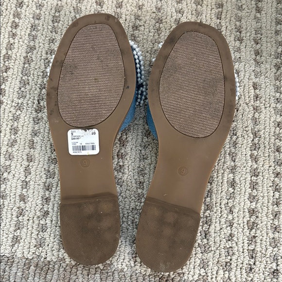 Cato Blue Sandals with Bow and Pearl Accents - Picture 2 of 8